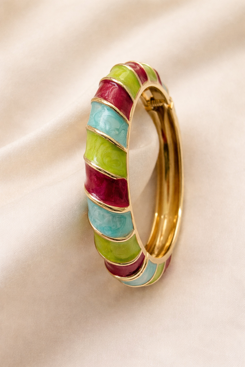 MULTICOLOUR ENAMEL GOLD KADA