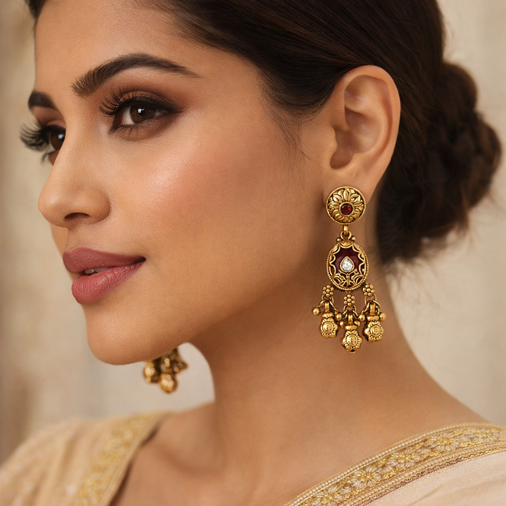 HERITAGE FLORAL DROP EARRINGS