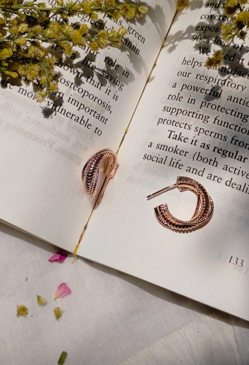 BELA ROSE GOLD HOOPS