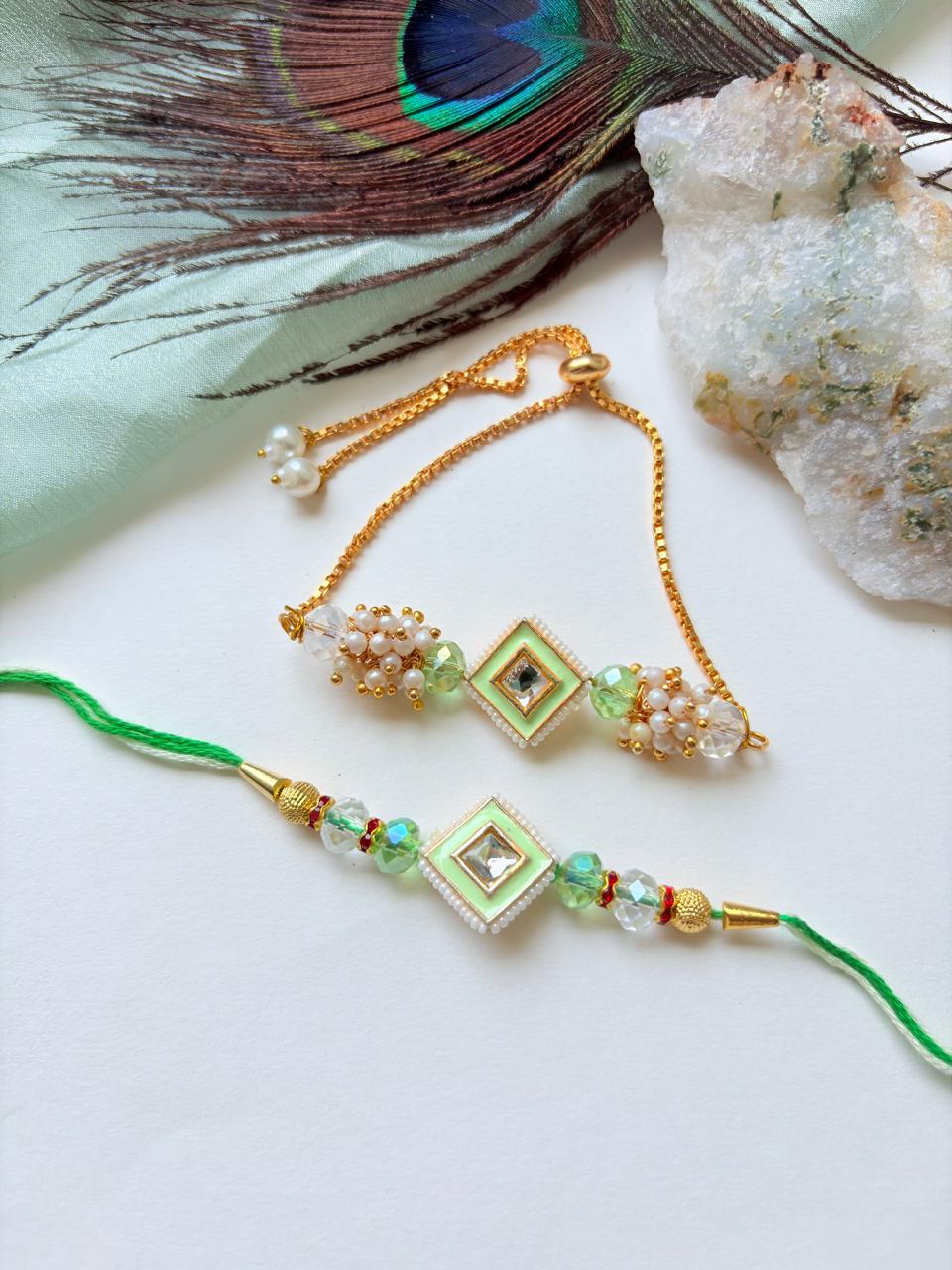 FANCY COUPLE RAKHI SET