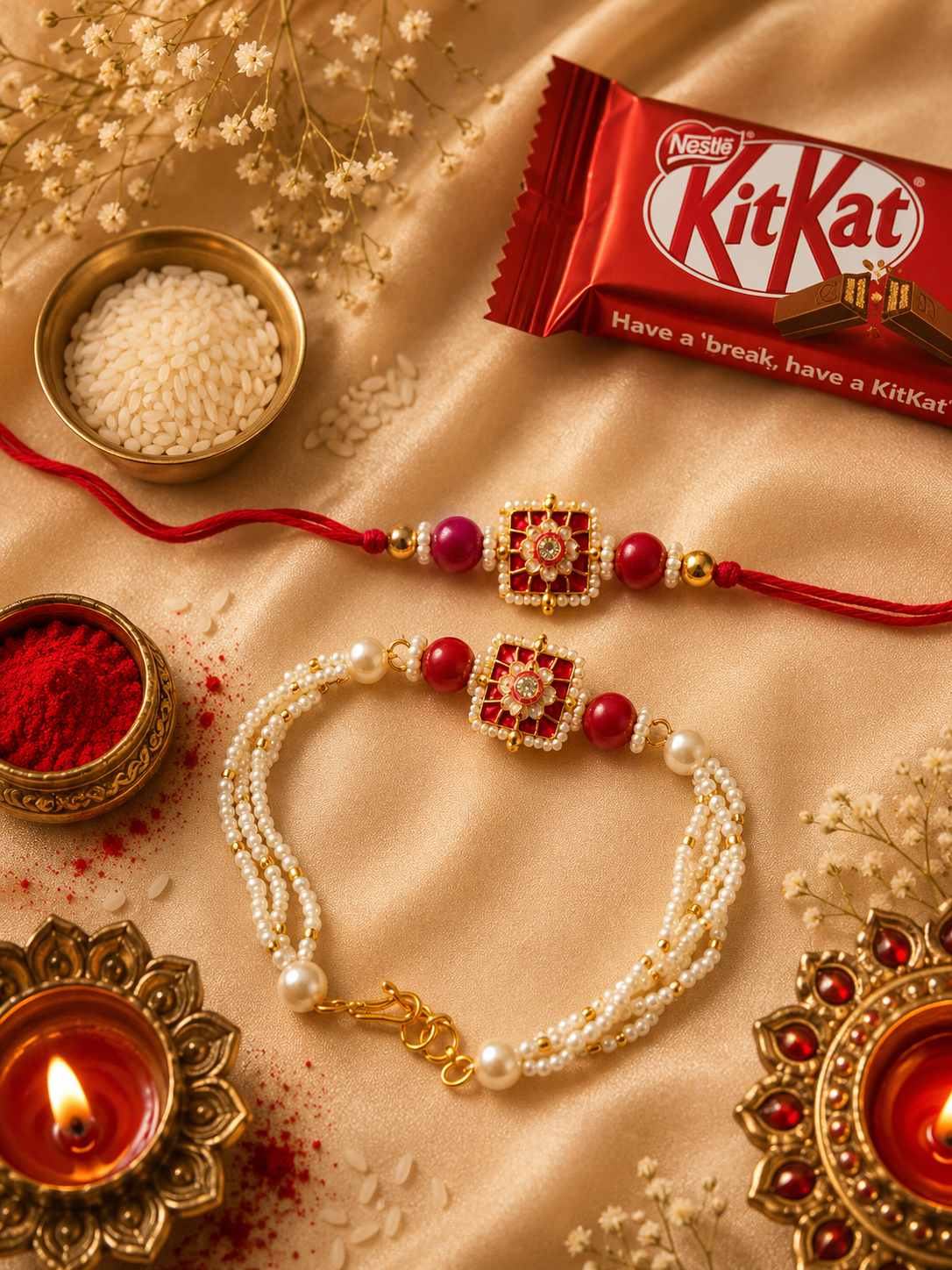 FANCY COUPLE RAKHI SET