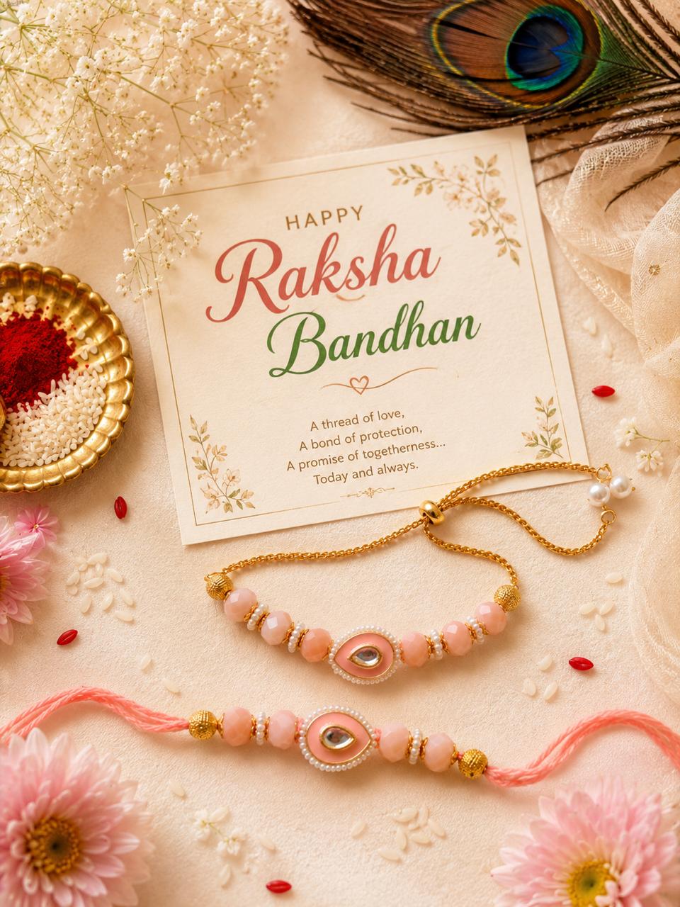 FANCY COUPLE RAKHI SET