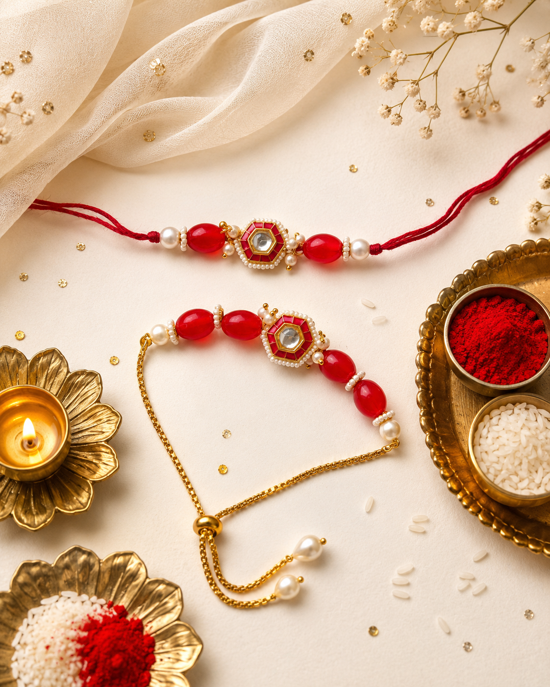 FANCY COUPLE RAKHI SET