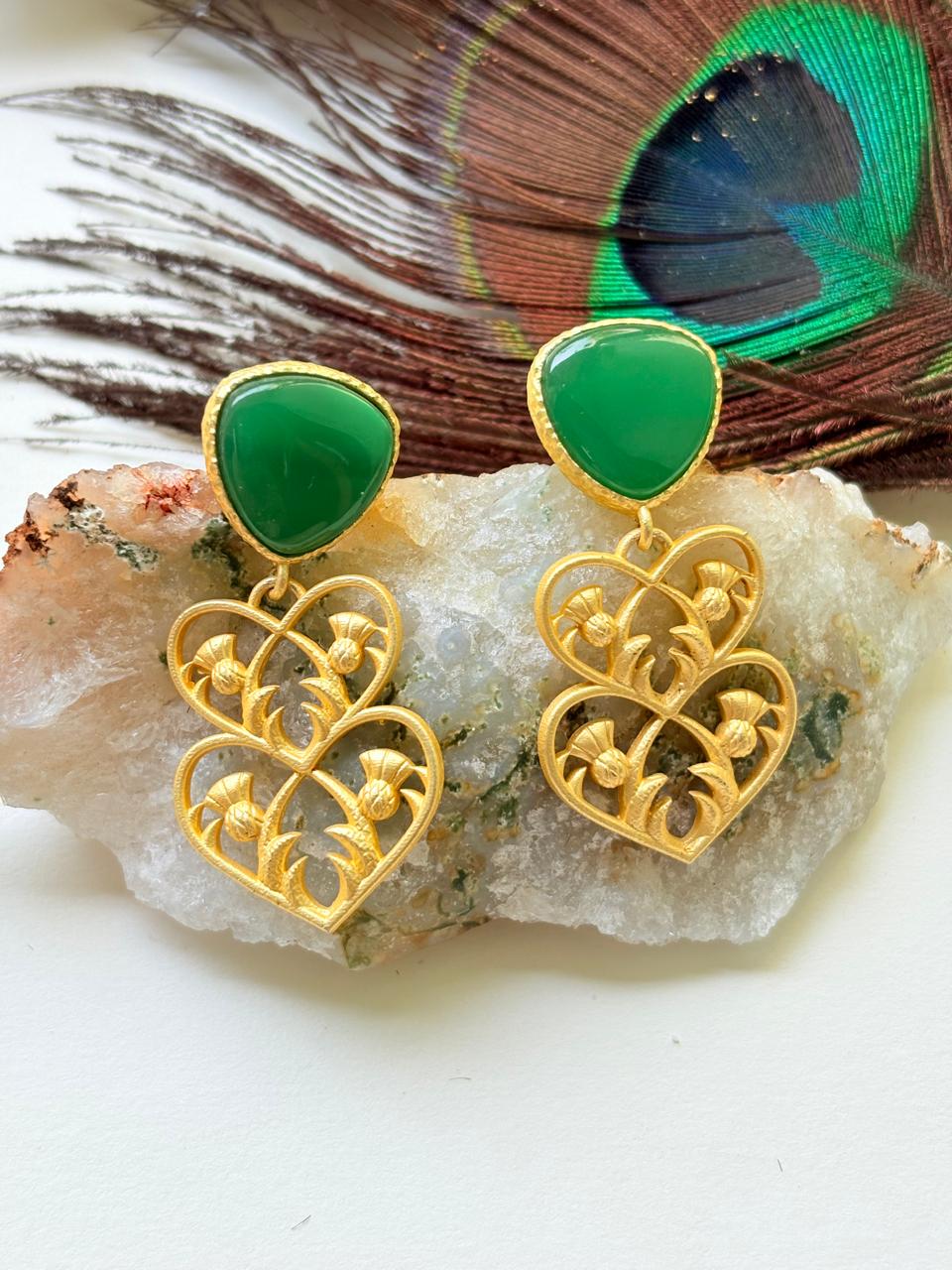 GOLDEN HEART BLOOM EARRINGS