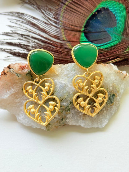GOLDEN HEART BLOOM EARRINGS