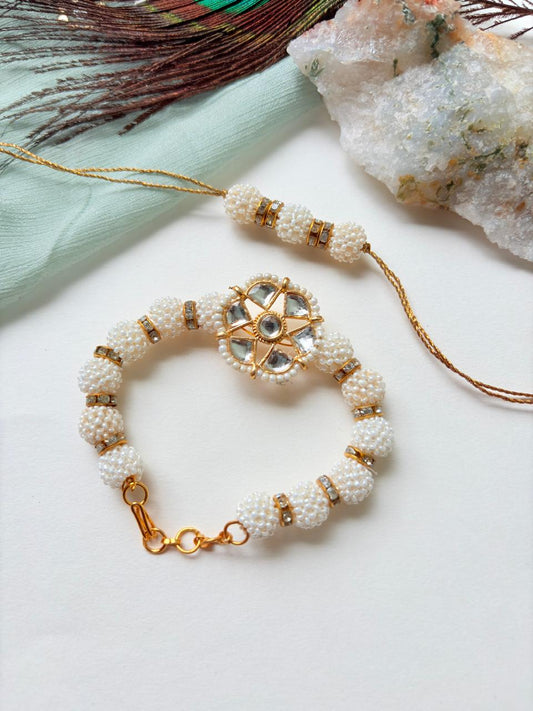 PEARL COUPLE RAKHI SET