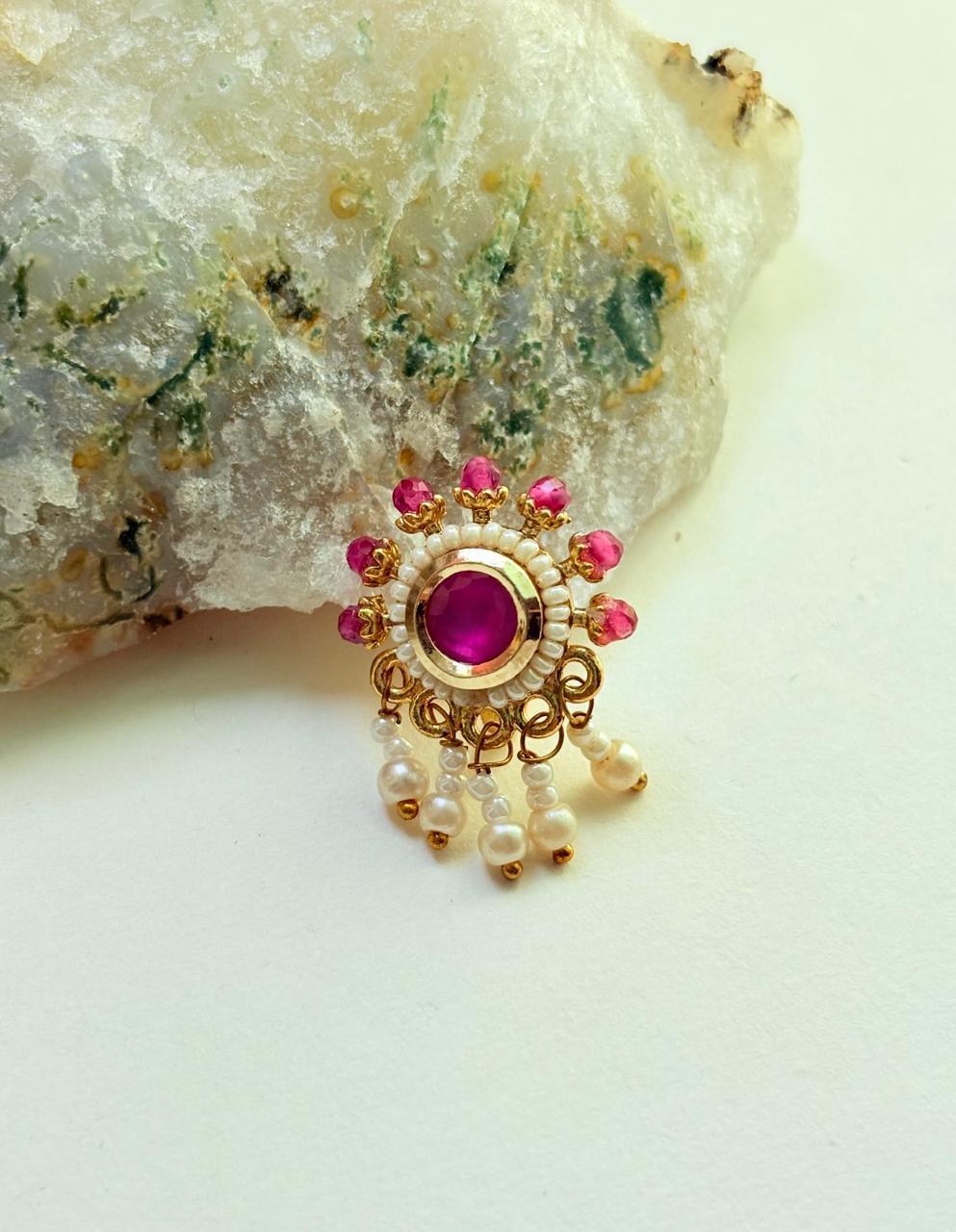 RUBY GLOW PEARL NOSEPIN
