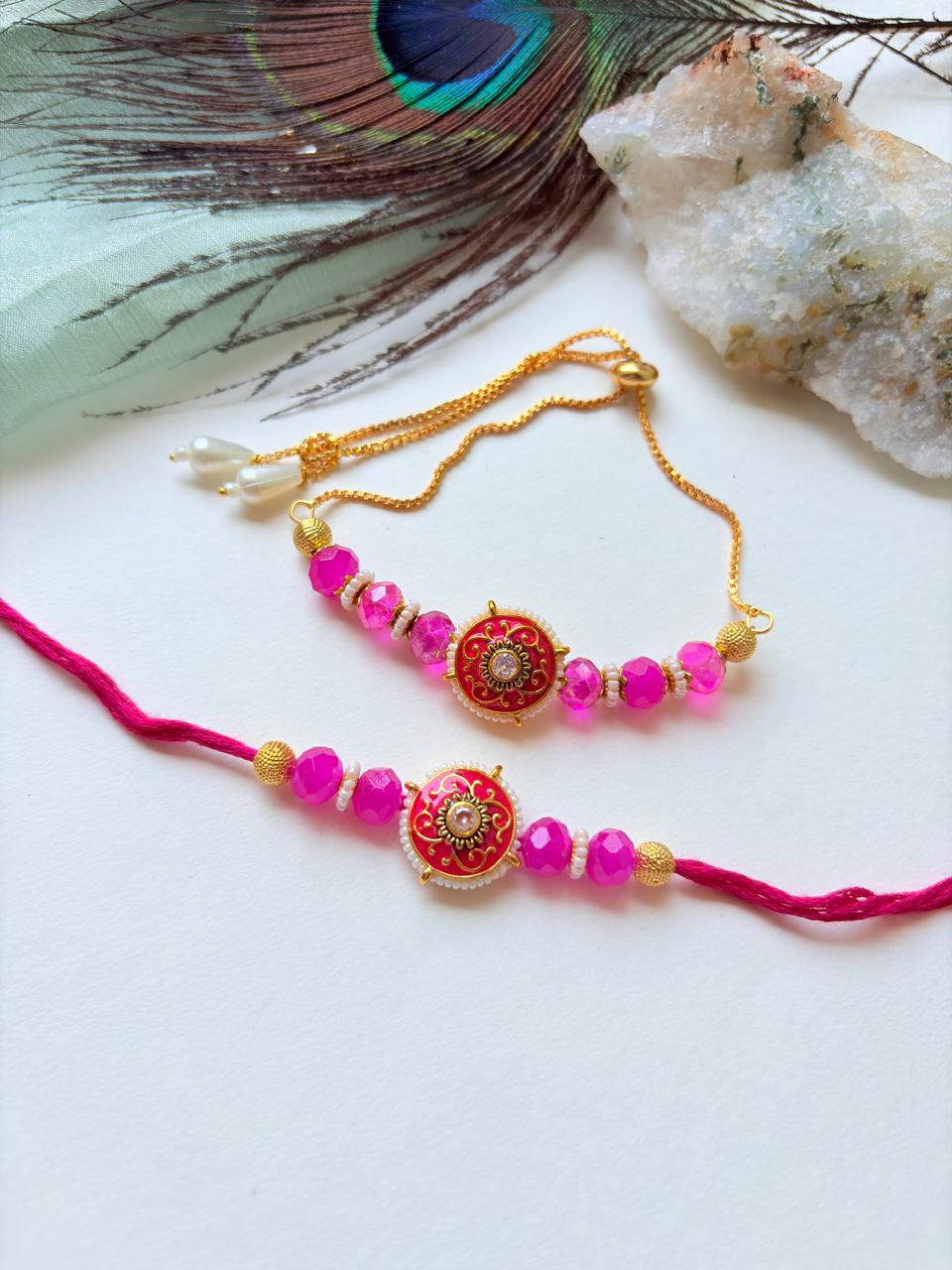 FANCY COUPLE RAKHI SET