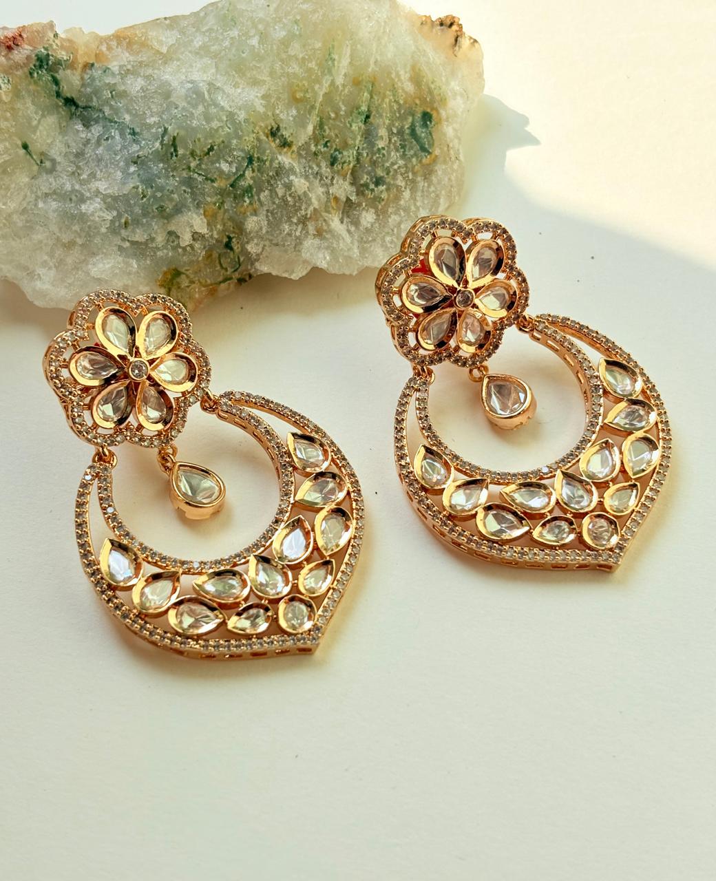 FLORAL RADIANCE MOISSANITE EARRINGS