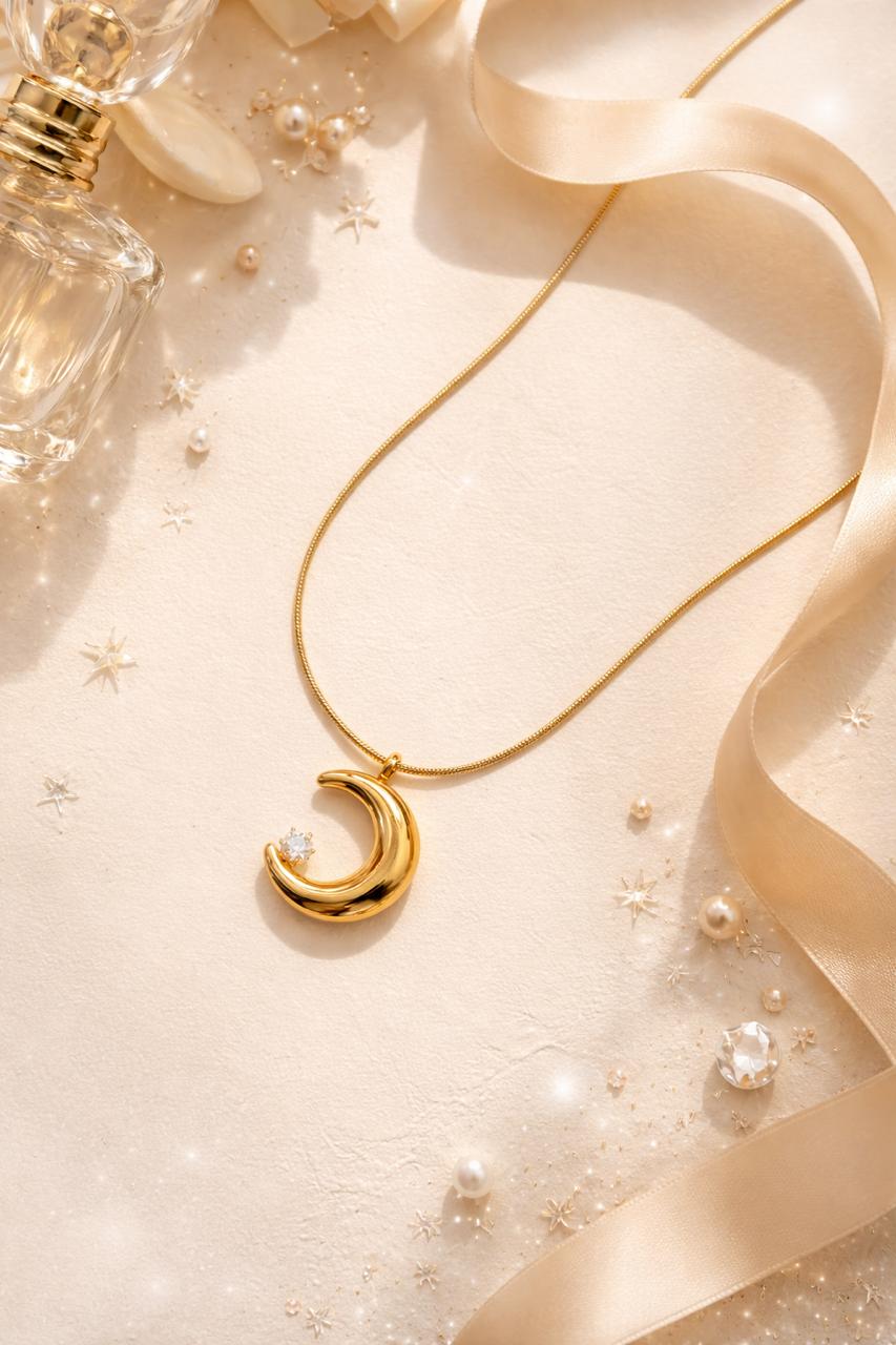 HALF MOON GOLDEN NECKLACE