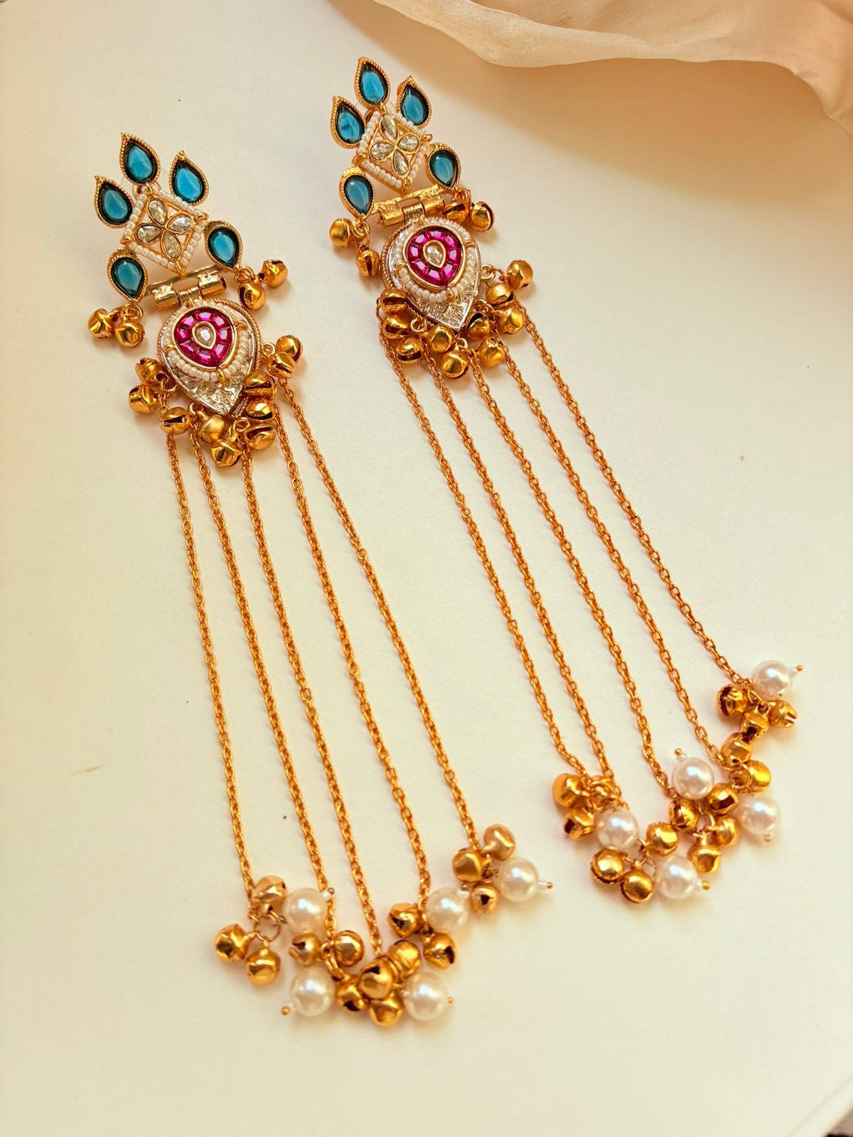 KASHMIRI HERITAGE LONG EARRINGS