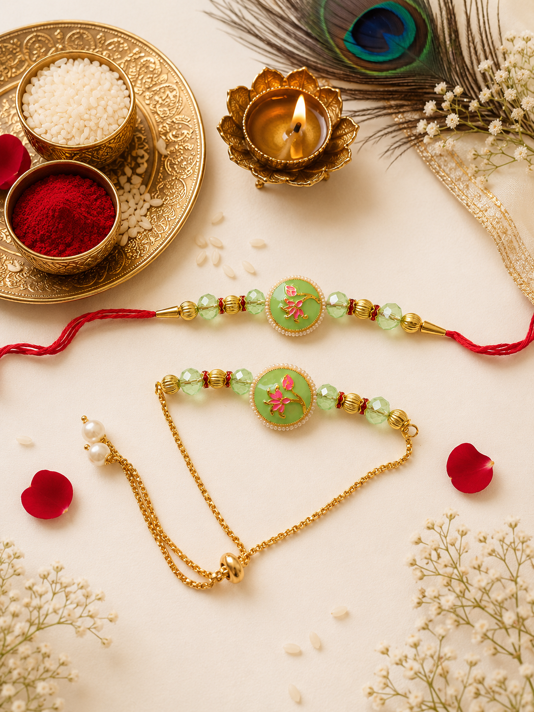 FANCY COUPLE RAKHI SET