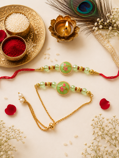 FANCY COUPLE RAKHI SET