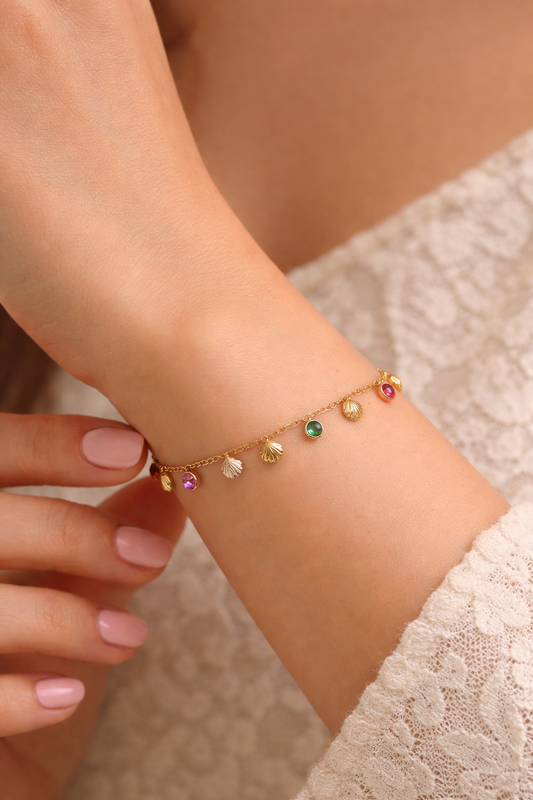 AURORA SHELL CHARM BRACELET