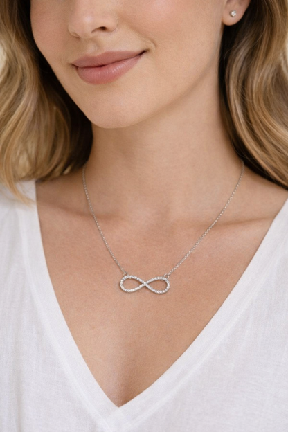 INFINITY SPARKLE PENDANT NECKLACE