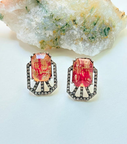 SILVER GLOW STATEMENT STUDS