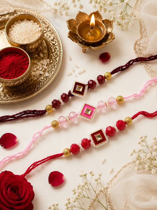 DESINGER COMBO RAKHI SET OF 3