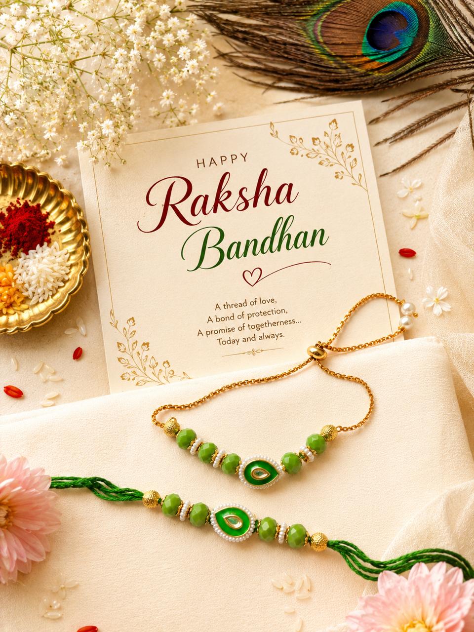 FANCY COUPLE RAKHI SET