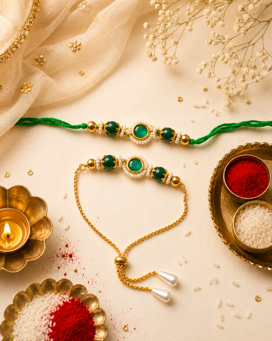 FANCY COUPLE RAKHI SET
