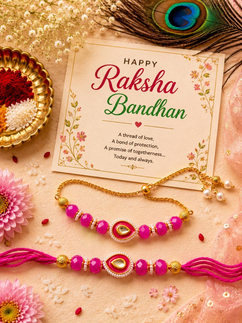 FANCY COUPLE RAKHI SET