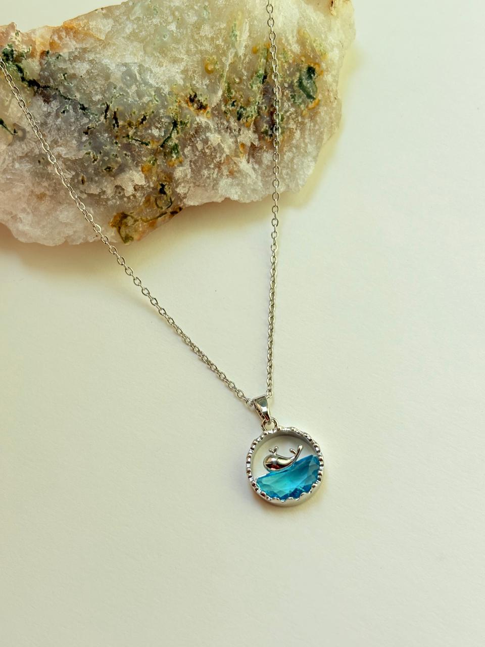 Ocean Whisper Whale Pendant Necklace