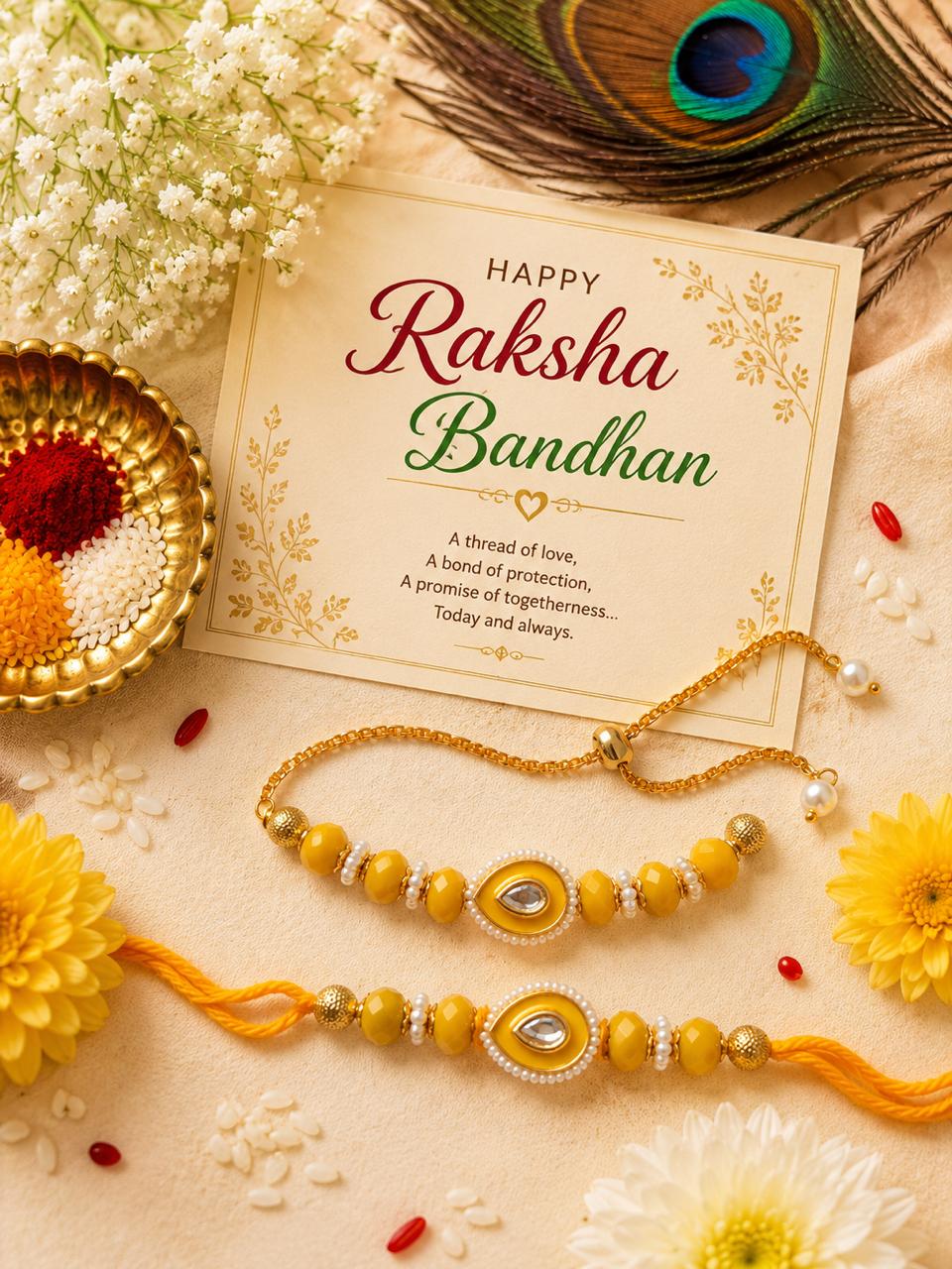 FANCY COUPLE RAKHI SET