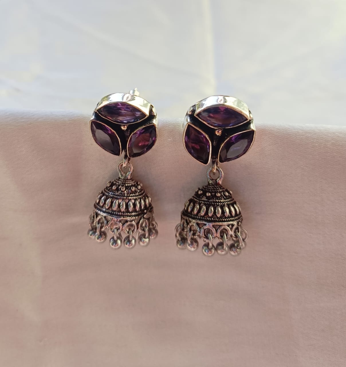 KASTURI OXIDISED JHUMKA
