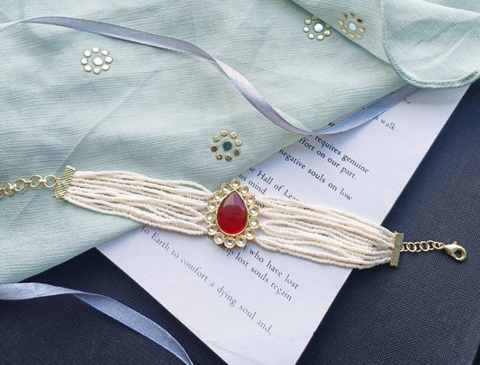 ARADHANA RED PEARL BRACELET