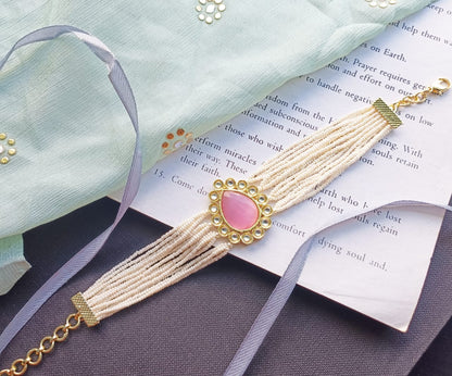 ARADHANA PINK PEARL BRACELET