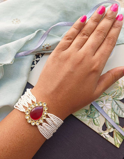 ARADHANA RED PEARL BRACELET