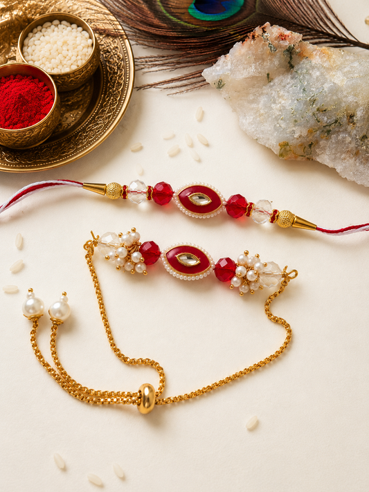FANCY COUPLE RAKHI SET