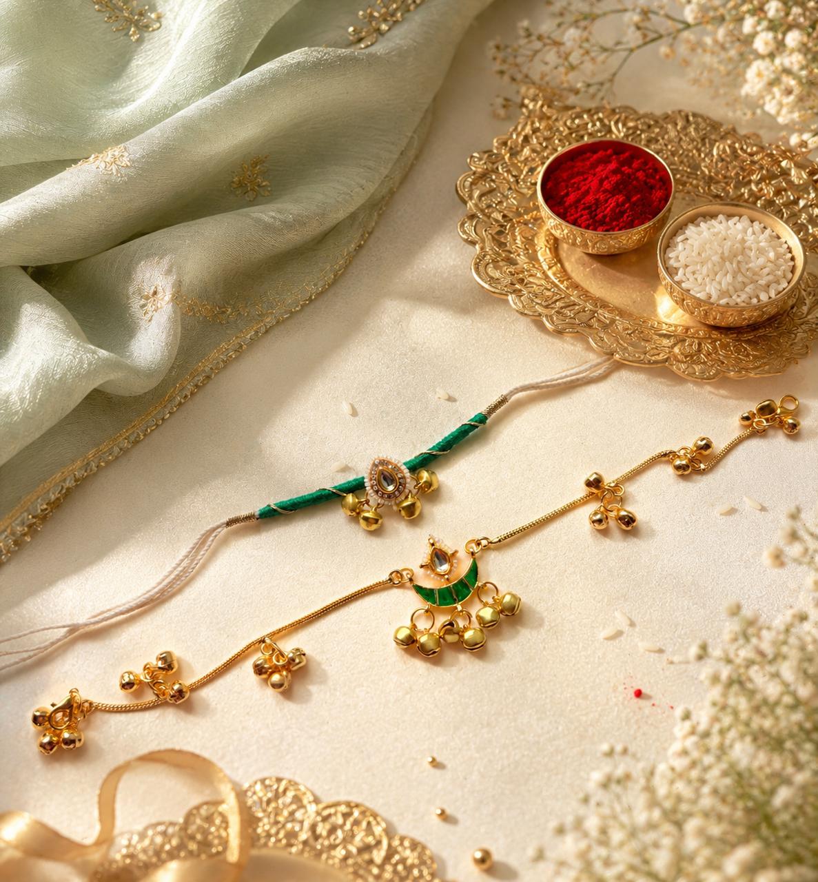 KASHMIRI COUPLE RAKHI SET