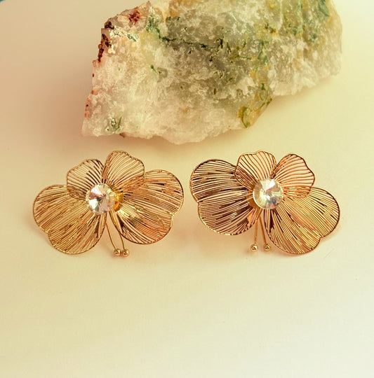 BUTTERFLY STONE STUDS