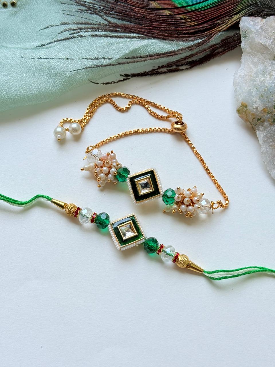 FANCY COUPLE RAKHI SET