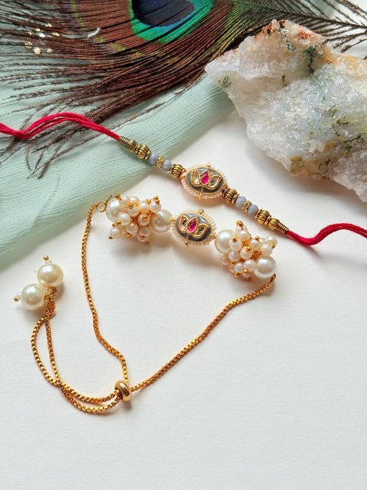 LOTUS COUPLE RAKHI SET