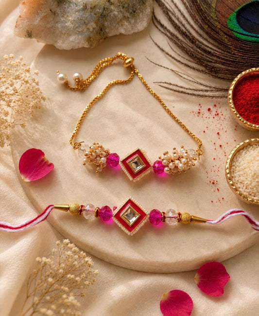FANCY COUPLE RAKHI SET
